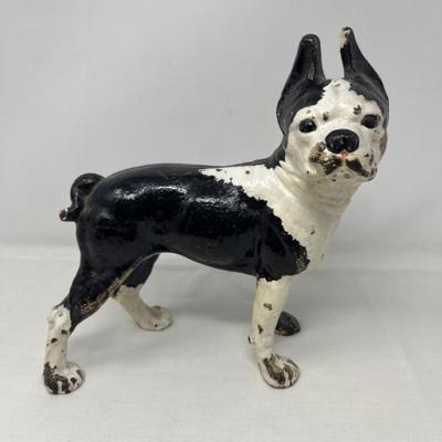 Hubley-Style Cast Iron Boston Terrier Doorstopper