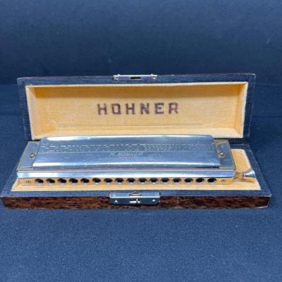 Vintage M. HOHNER 64 Super Chromonica 16 Hole Harmonica 280 & Case