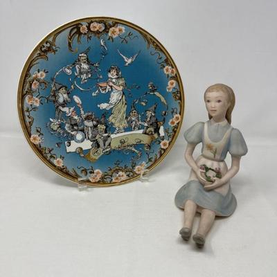 Villeroy & Boch Snow White Plate & Ispanky Bisque Girl Sculpture