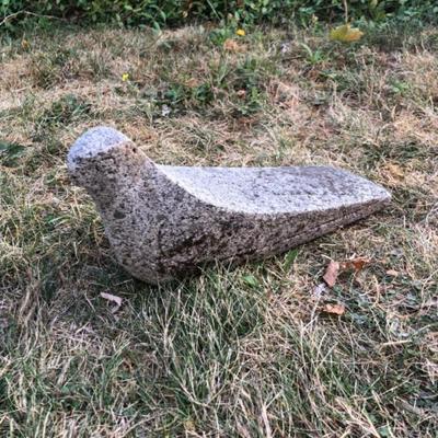 Resting Songbird Garden Statue – Vintage Concrete Serenity