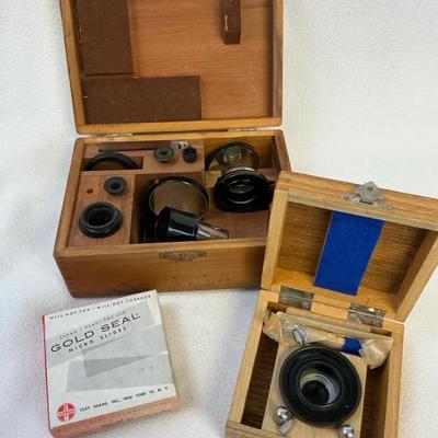 Vintage Microscope Parts & Micro Slides For The Mad Scientist 