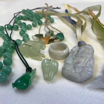Natural Stone Jade Jewerly Figurines 