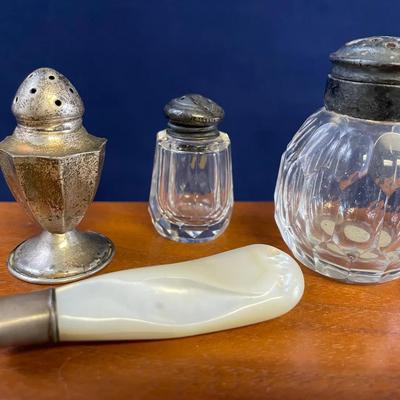 Sterling Silver Shakers And Handle 