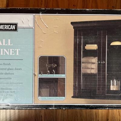 New Wall Cabinet Espresso Finish Box Never Opened