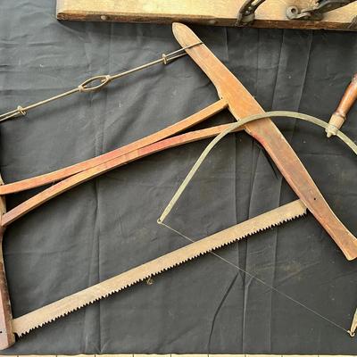 Lot 305: Antique Large Tools - Drill And Saws