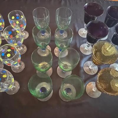Lot 203: Colorful Glassware