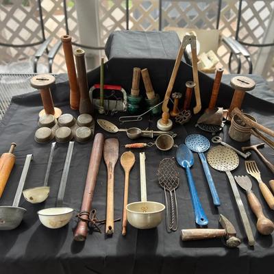 Lot 302: Antique Kitchen And Home Items For Decor - Set 1