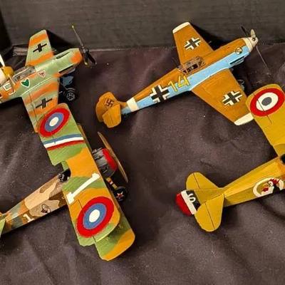 Sale Photo Thumbnail #67: Lot of Vintage Model Airplanes – WWII & WWI Replicas (Lot A)

