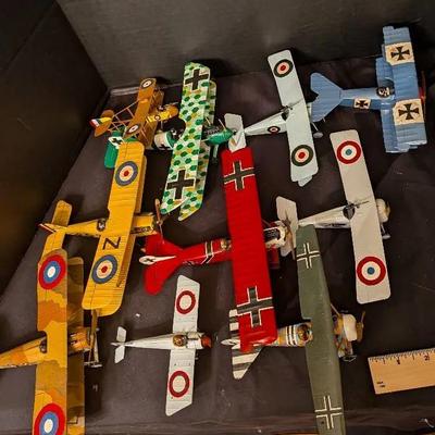 Sale Photo Thumbnail #72: Lot of Vintage Model Airplanes – WWI Replicas (Lot E)