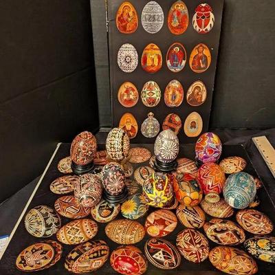 Sale Photo Thumbnail #38: Lot of Pysanky Eggs – Hand-Painted Folk Art Collection
