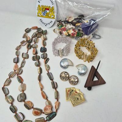 Handmade 925, GF Hand Beaded Bracelets, Abalone Necklace, Craft Extras