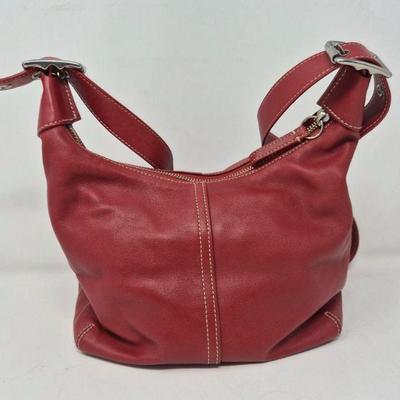 COACH Brand Red Leather Hobo Style Bag