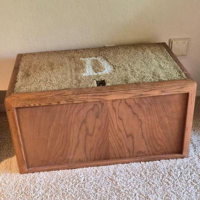 Vintage Large Wood Kids Toy Storage Chest Duals as a Bench