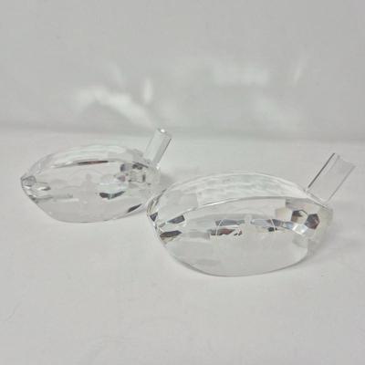 Pair of Swarovski-Style Crystal Golf Club Figures