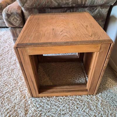 Unique 3-Piece Wood Nesting Puzzle Cube Tables