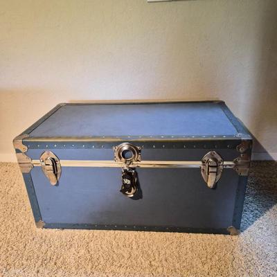 Blue Cedar Lined Trunk Chest with Key