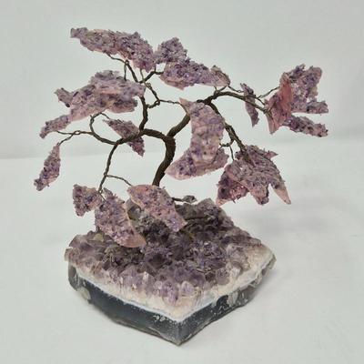 Amethyst & Wire Wrap Tree 7-Inch Tall