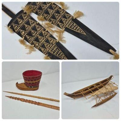 Native, Croatian & Polynesian Souvenir Ceremonial Artifacts