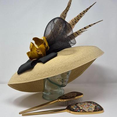 CK Nobles Kentucky Hat, Glass Mannequin Head, Vanity Accessories