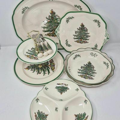 Spode Christmas Tree – Serving Platters, Plates & Accessories