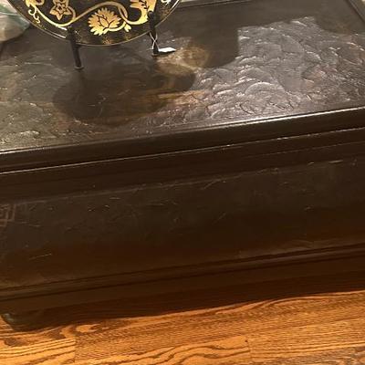 Sale Photo Thumbnail #150: Unique coffee table.  Ends have slide out tray and drawers.