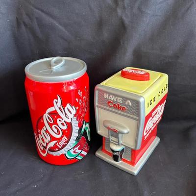 Two Coke Brand Cookie Jars