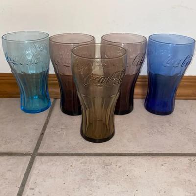 Colored Coke Glasses