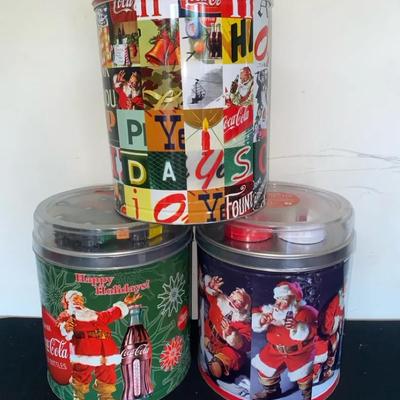 3 Big Coke Tins