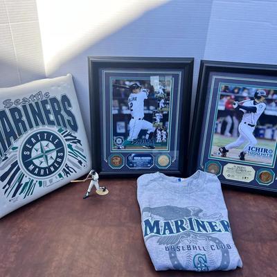 Seattle Mariners Stadium Cushion Seat, Tshirt, Wall Hang Plaques Ichiro & Johjima 