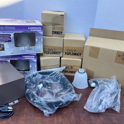 Fiber Optic Regent Landscape Lighting, Stands Shades & Transformer 