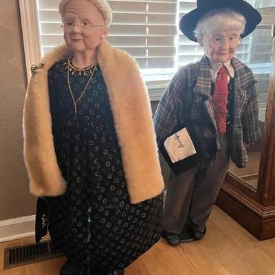 Ashley Belle Life Size Porcelain Dolls Grandpa & Grandma 