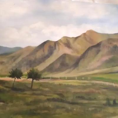 Mountain Landscape Original Oil Painting 