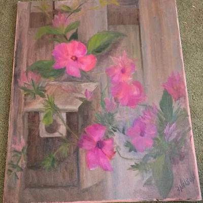 Flowers Original Oil Paintings, 5 Pieces 