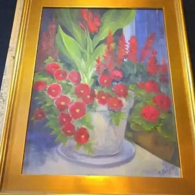 Original Oil Painting, Flower Still Life