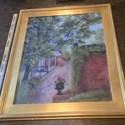 Original Oil Painting "Beyond The Garden Wall"
