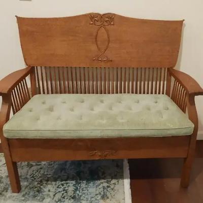 Wooden Bench with Storage