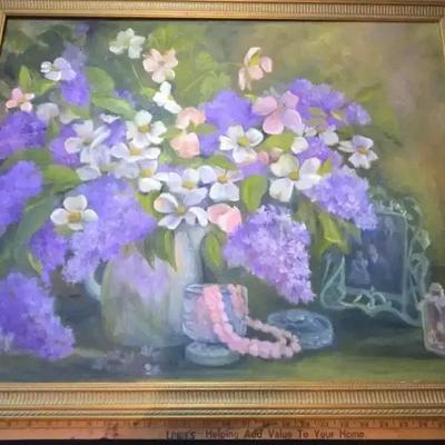 Flower Still Life Original Oil Painting 