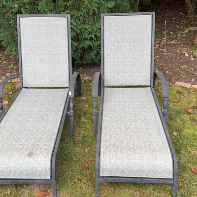 Two Chaise Lounge Chairs