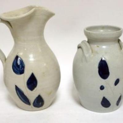 Sale Photo Thumbnail #76: 1076	GROUP OF ASSORTED WILLIAMSBURG POTTERY PITCHERS, JUGS, TALLEST APPROXIMATELY 8 IN HIGH
