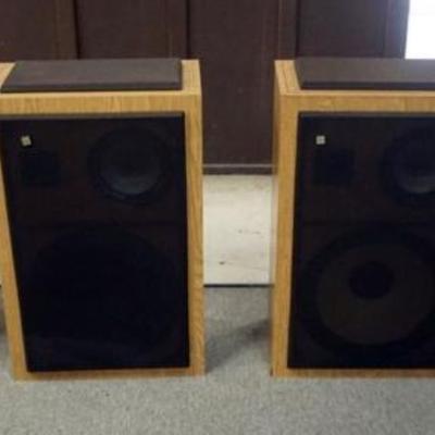 Sale Photo Thumbnail #224: 1225	BSR DR-1550 L&R FLOOR SPEAKERS, SOME IN NEED OF NEW SURROUNDS, EACH APPROXIMATELY 20 IN X 11 IN X 30 IN 
