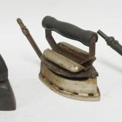 Sale Photo Thumbnail #89: 1089	3 GAS POWERED FLAT IRONS *HOT CROSS* *WIZARD* LARGEST APPROXIMATELY 9 IN X 4 IN X 7 IN
