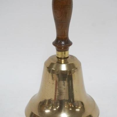 Sale Photo Thumbnail #62: 1062	ANTIQUE BRASS SCHOOL BELL, APPROXIMATELY 10 1/2 IN HIGH
