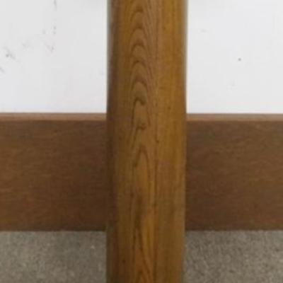 Sale Photo Thumbnail #184: 1184	OAK COLUMN PEDISTAL, APPROXIMATELY 12 IN X 12 IN X 42 IN H
