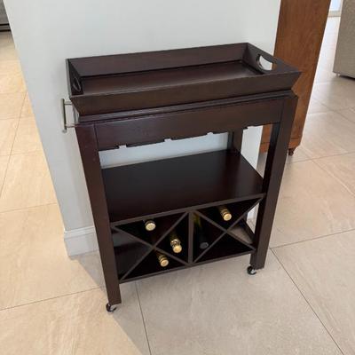 Bar cart
H: 32in
L: 25 in
W: 13in