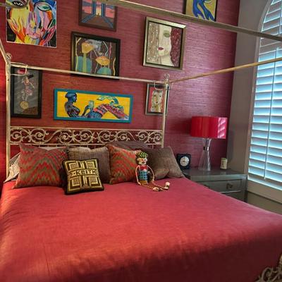 King size bed frame and mattress