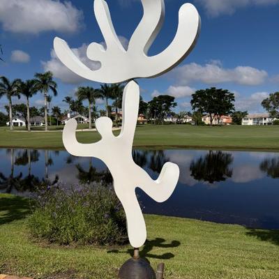Gymnasts sculpture  that rotates by Ric Michel Fine Art
H: 115in
W: 54in 