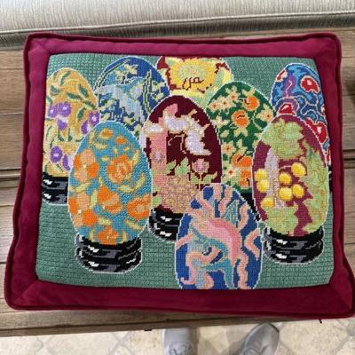 needle point  pillow