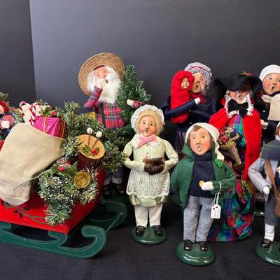 Byers’ Choice Dolls-Santa, News Paper Boy, Victorian Women 