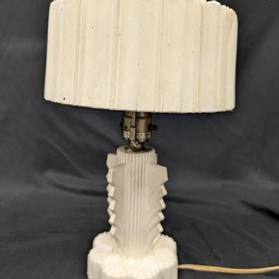 Vintage Art Deco Glass Boudoir Lamp