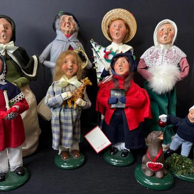 Byers’ Choice Collectible Dolls-Boy & Dogs, Lady W/Sailboat, Salvation Army Girl